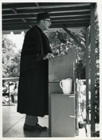 Ben Graves addresses the crowd at 1970 commencement.