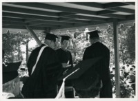Student receiving his diploma at 1970 commencement.