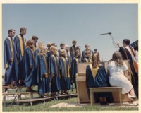 Choir performing at 1970 commencement.