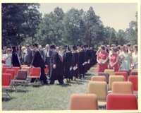 Members of the class of 1970 in the crowd at commencement.