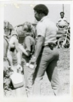 UAH Police Corporal Jeff Hood confiscates beer from non-UAH Springfest goers.