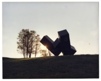 View of the "Alabama-U" sculpture on campus at UAH.