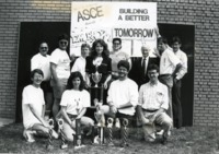 UAH American Society of Civil Engineers (ASCE) team pose with trophies.