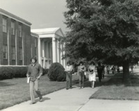 Students walk to class near Morton Hall.