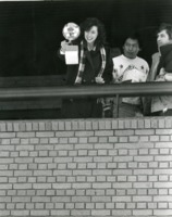 Students participate in the egg drop contest during National Engineering Week.
