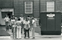 Campus scene outside of Morton Hall.