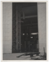 Photo of the hanger that houses the lunar drill.