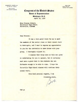 Letter from Rep. Bob Jones in Washington, D.C. to Frances Roberts in Huntsville, Alabama.