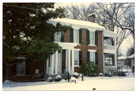 Photograph of the Cabaniss House in the snow.