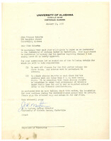 Letter from John R. Morton to Frances C. Roberts in Huntsville, Alabama.