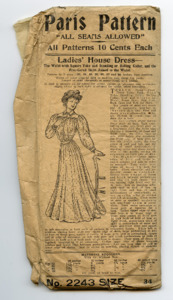 Paris Pattern no. 2243, Ladies' House Dress.
