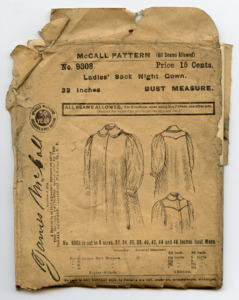 McCall Pattern no. 9308, Ladies' Sack Night Gown.