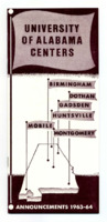 "University of Alabama Centers-Announcements 1963-1964."