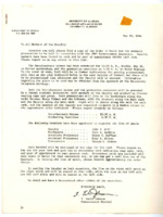 Letter from T. Earle Johnson to the University of Alabama faculty with the "Order of March" for the commencement ceromony processions.