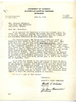 Letter to Christel L. McCanless requesting she "give generously to the expansion program" fundraiser for the University of Alabama Huntsville campus.