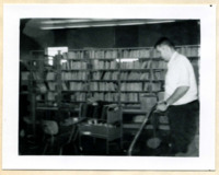 Photograph of library storage in Morton Hall.