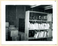 Photograph of library storage in Morton Hall.