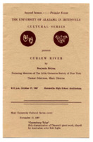 Program for the University of Alabama in Huntsville Cultural Series performance of "Curlew River."