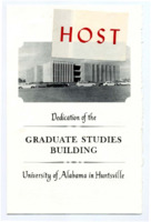 Program for the "Dedication of the Graduate Studies Building."