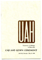 UAH "Cap and Gown Ceremony" program.