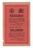 World War II safe conduct pass.