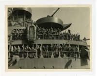 104th Timberwolves arriving at Staten Island, New York, Pier 16, on the S.S. <i>Monterey</i>.
