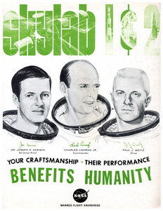 Skylab "MANNED FLIGHT AWARENESS" Poster Skylab 1 &amp; 2.