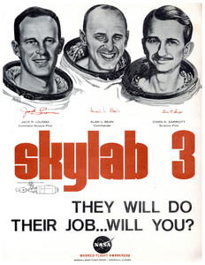 Skylab "MANNED FLIGHT AWARENESS" Poster Skylab 3.