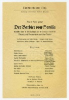 Playbill from an Austrian production of <i>The Barber of Seville</i>.