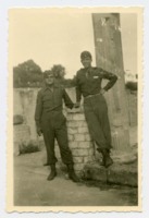 Louis Salmon and a fellow soldier in France.
