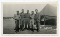 Louis Salmon and fellow soldiers in camp.