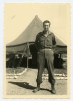 Louis Salmon in camp in France.