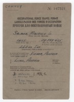 "Occupational Force Travel Permit No. 047321."