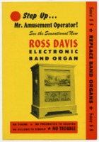 Leaftlet advertising the Ross Davis Electronic Band Organ.