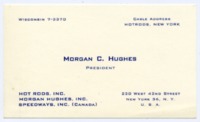 "Morgan C. Hughes" business card.