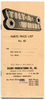 "Tilt-A-Whirl Parts Price List"