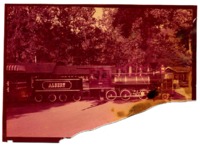 Damaged photograph of "Albert" train ride.