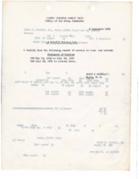 Edwin D. Burwell's certificate of Statement of Service from the 1108th Engineer Combat Group.