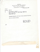 Correspondence from William M. Sturgen to Edwin D. Burwell Jr. forwarding Form 3a for his personal 201 file.