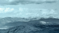 View of valleys, and mountains from pass on road between Venafro and San Pietro.