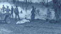 Tent burning in MotorPool Mignano.
