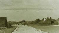 Photograph of the road going through the 95th Evacuation Hospital.