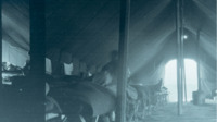 Photograph of beds at the 95th Evacuation Hospital.