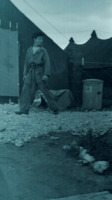 Photograph of a man outside at 95th Evacuation Hospital.