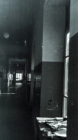 Photograph of a hallway in the 300th General Hospital in Naples, Italy.