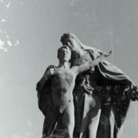 Photograph of a statue in Rome, Italy.