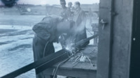 Man welding at the Carolina Maneuver Area.