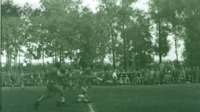 Men playing football at Camp Shanks in New York.