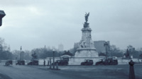 View of the Victoria Memorial in London, England.