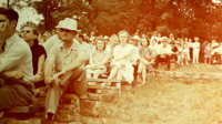 Spectators wait to meet Jim Folsom at a gubernatorial campaign event at Monte Sano State Park.